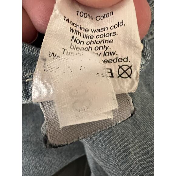 madewell chambray Top shirt Button Up Long Sleeve Blue Size Small - Picture 5 of 6